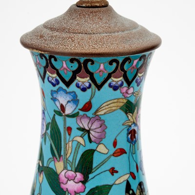 Lot 163 - A Pair of Chinese Cloisonne Enamel Vases