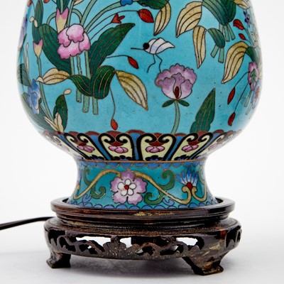 Lot 163 - A Pair of Chinese Cloisonne Enamel Vases