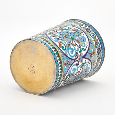 Lot 3 - Russian Silver and Cloisonné Enamel Beaker