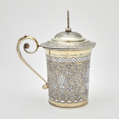Lot 19 - Russian Silver-Gilt and Niello Trophy Cup and Cover