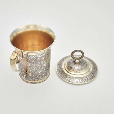 Lot 19 - Russian Silver-Gilt and Niello Trophy Cup and Cover