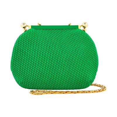 Lot 1163 - Judith Leiber Green Leather Bag