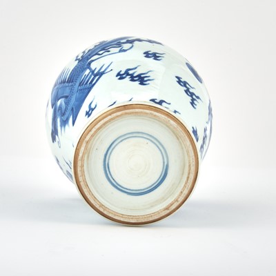 Lot 352 - A Chinese Blue and White Porcelain Baluster Vase