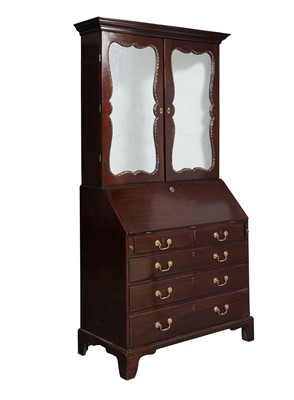 Lot 252 - George II Mahogany Bureau Bookcase