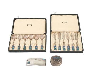 Lot 263 - Group of Liberty & Co. Sterling Silver and Enamel Articles