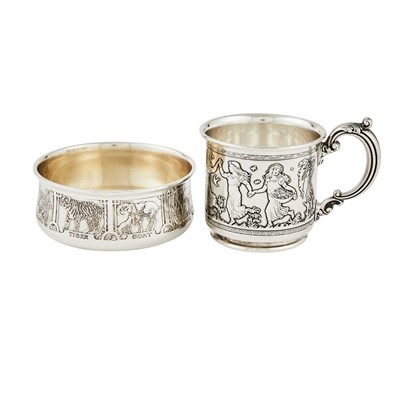 Lot 574 - Reed & Barton Sterling Silver Child's Mug and William B. Kerr Sterling Silver Child's Bowl
