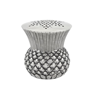 Lot 29 - Victorian Sterling Silver Novelty Thistle Vinaigrette