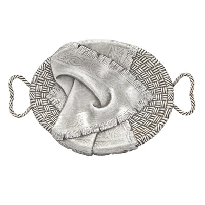 Lot 30 - Russian Silver Trompe l’oeil Basket