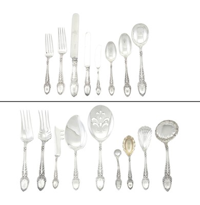 Lot 583 - Tiffany & Co. Sterling Silver "Broomcorn" Pattern Part Flatware Service