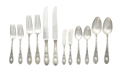 Lot 210 - International Silver Co. Sterling Silver "Fontaine" Pattern Flatware Service