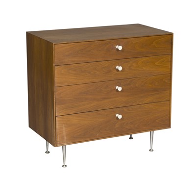 Lot 548 - George Nelson for Herman Miller Walnut Thin Edge Chest of Drawers