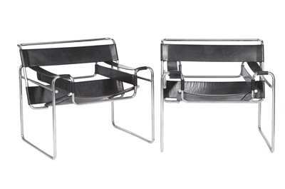 Lot 573 - Pair of Marcel Breuer for Stendig Wassily Armchairs