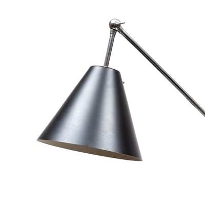 Lot 571 - Angelo Lelii Chromed and Enameled Metal "Triennale" Adjustable Floor Lamp