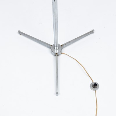 Lot 571 - Angelo Lelii Chromed and Enameled Metal "Triennale" Adjustable Floor Lamp