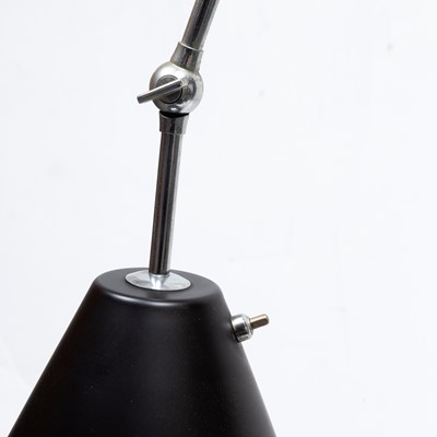 Lot 571 - Angelo Lelii Chromed and Enameled Metal "Triennale" Adjustable Floor Lamp