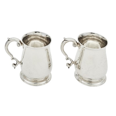 Lot 7 - Pair of George II Sterling Silver Mugs
