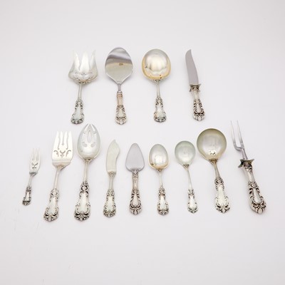 Lot 219 - Reed & Barton Sterling Silver Burgundy Pattern Silver Flatware Service