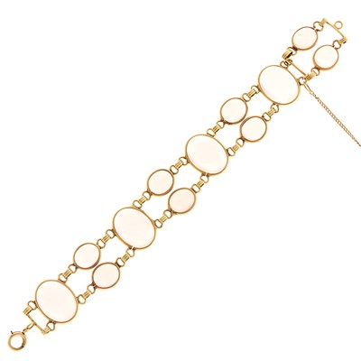 Lot 1139 - Gold and Moonstone Bracelet