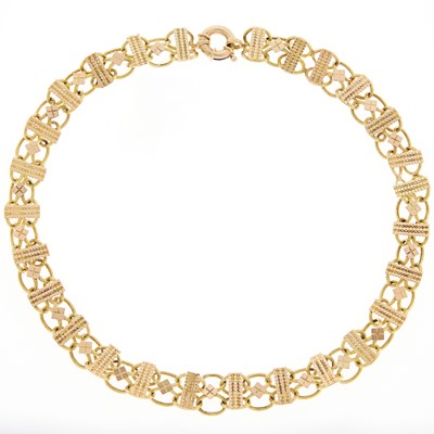 Lot 1124 - Two-Color Gold Necklace