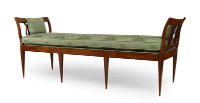 Lot 229 - German Biedermeier Walnut Bench