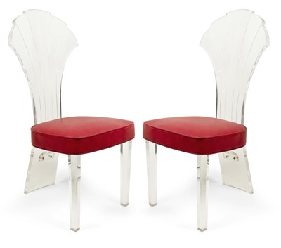 Lot 335 - Set of Ten Acrylic Side Chairs