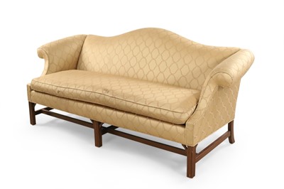 Lot 157 - Chippendale Style Upholstered Mahogany Sofa