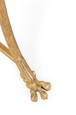 Lot 312 - Pair of Empire Style Gilt Bronze and Marble Gueridons