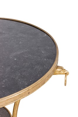 Lot 312 - Pair of Empire Style Gilt Bronze and Marble Gueridons