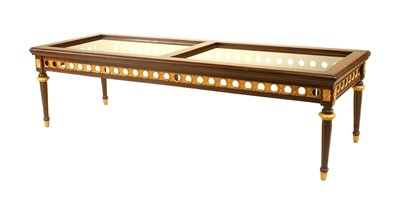 Lot 301 - Louis XVI Style Gilt-Metal Mounted Mahogany Low Table