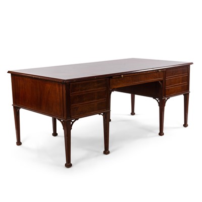 Lot 144 - George III Style Inlaid Mahogany Desk