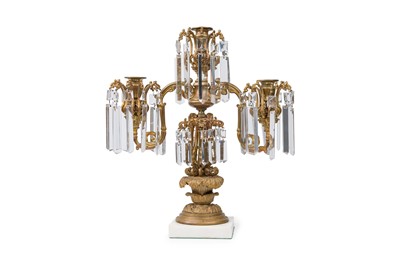 Lot 279 - Pair of French Gilt-Metal Three Light Candelabra
