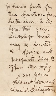 Lot 177 - David Livingstone presents his Missionary Travels and Researches to Lord Shaftesbury