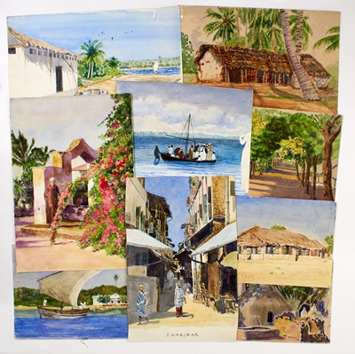 Lot 174 - Watercolors of German East Africa in 1915