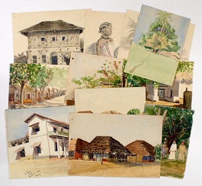 Lot 174 - Watercolors of German East Africa in 1915