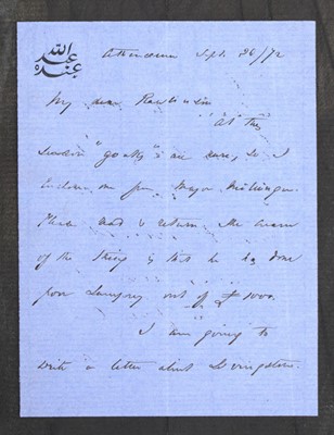 Lot 139 - Richard Burton writes about Livingstone