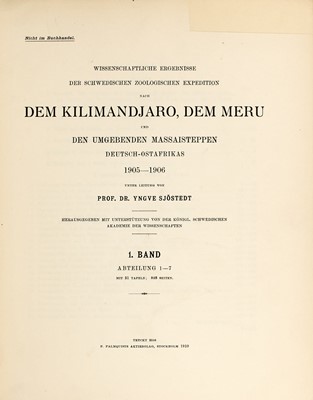 Lot 200 - Sjöstedt's expedition to Kilimanjaro and Meru