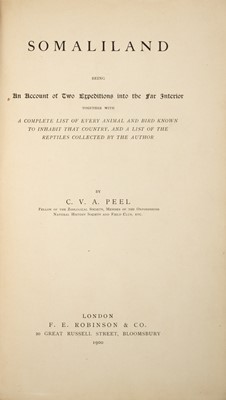 Lot 193 - Peel's Somaliland, a presentation from the author