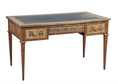 Lot 253 - Louis XVI Style Tulipwood Bureau Plat
