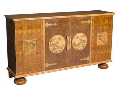 Lot 535 - Italian Mixed Wood Sideboard