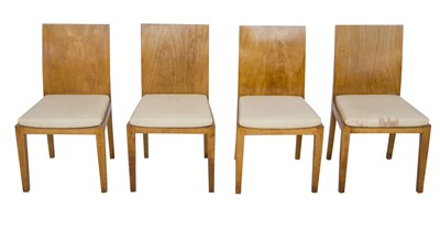 Lot 646 - Set of Four Jean-Michel Frank Sycamore Side Chairs