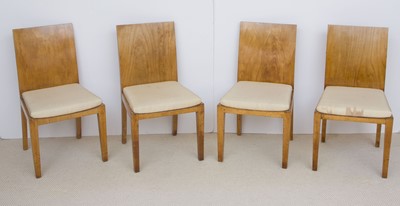 Lot 646 - Set of Four Jean-Michel Frank Sycamore Side Chairs