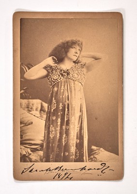 Lot 5171 - Two signatures of Sarah Bernhardt