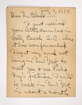 Lot 5205 - Penned by Gershwin while writing Porgy and Bess