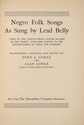 Lot 5147 - An important compilation of American folk songs