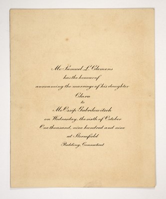 Lot 111 - An uncommon piece of Twainiana