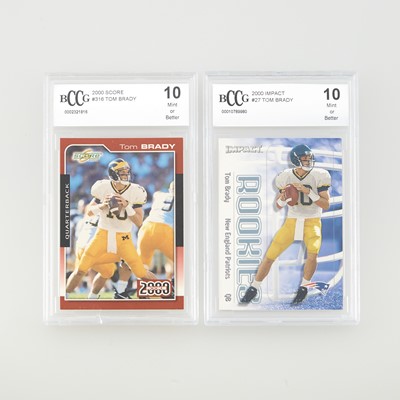 Lot 1032 - Football Tom Brady Rookie Cards