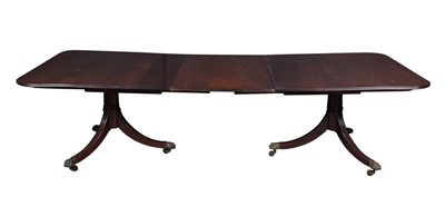 Lot 379 - George III Style Mahogany Two-Pedestal  Dining Table