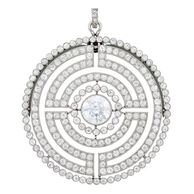 Lot 268 - Platinum and Diamond Pendant