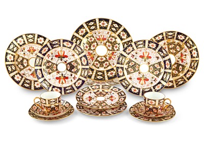 Lot 130 - Royal Crown Derby "Imari" Pattern Partial Porcelain Dinner Service