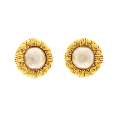 Lot 1198 - Chanel Pair of Imitation Pearl Earclips
